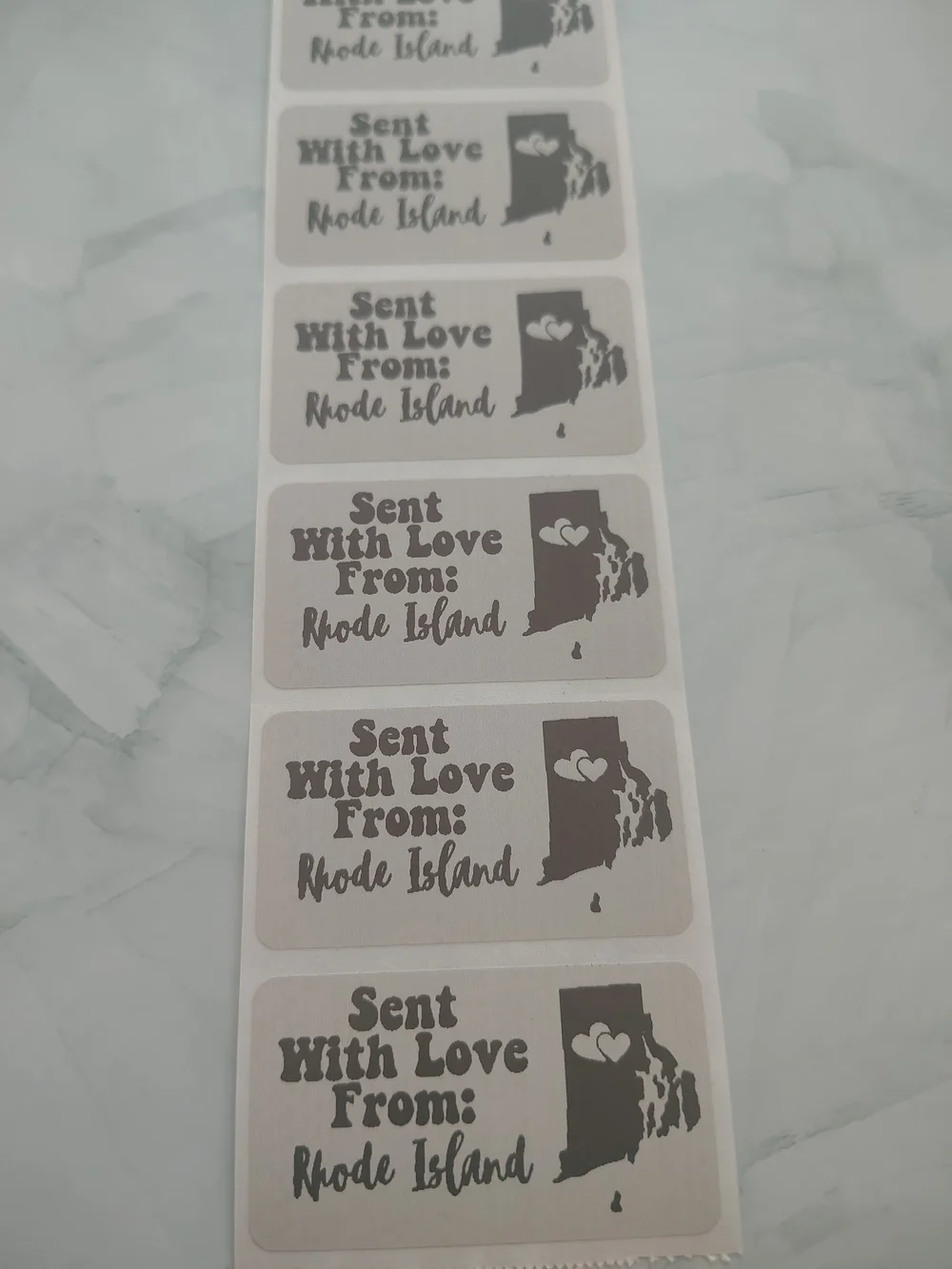 💙100 Rhode Island- Shipping Labels Thermal Packaging Stickers 2.25